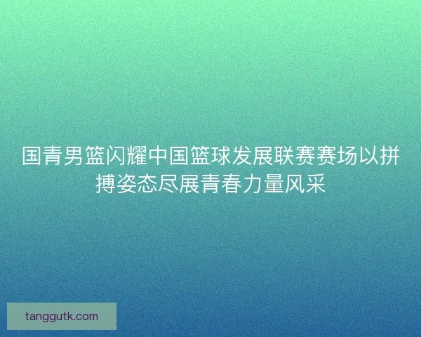 国青男篮闪耀中国篮球发展联赛赛场以拼搏姿态尽展青春力量风采