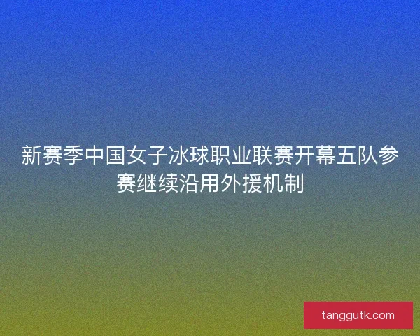 新赛季中国女子冰球职业联赛开幕五队参赛继续沿用外援机制 新赛季中国女子冰球职业联赛开幕五队参赛继续沿用外援机制