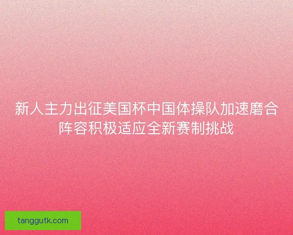新人主力出征美国杯中国体操队加速磨合阵容积极适应全新赛制挑战